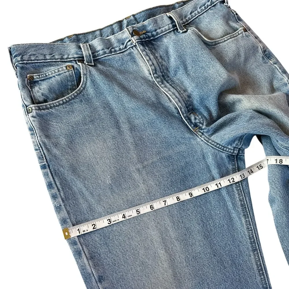 Carhartt B18 Traditional Fit Tapered Jeans Stonewash Light Medium Blue 40x30